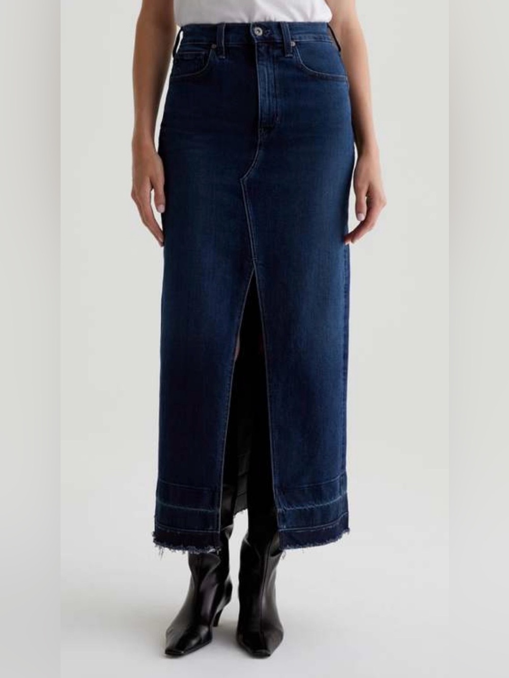 AG JEANS Midnight Sun Denim Davina Maxi Skirt